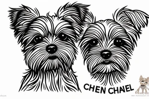 Yorkie puppy named chanel tattoo idea