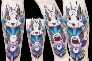 Husky Pokemon Ghost Ice Type tattoo idea