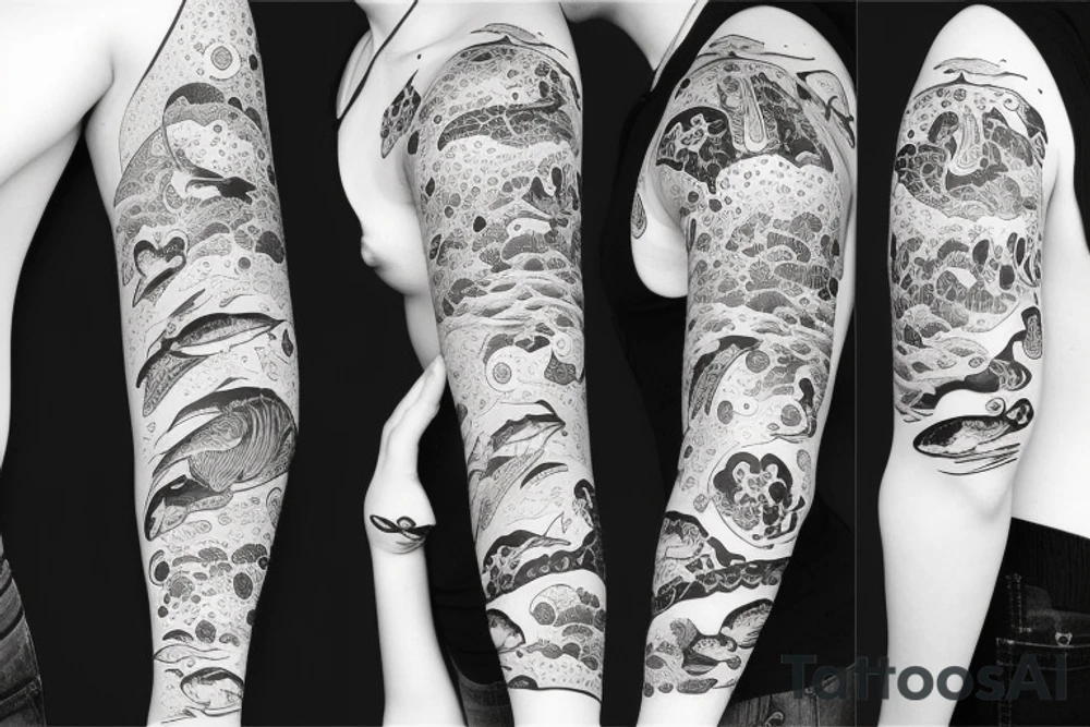 Whale sleeve tattoo idea