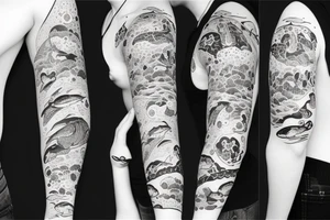 Whale sleeve tattoo idea