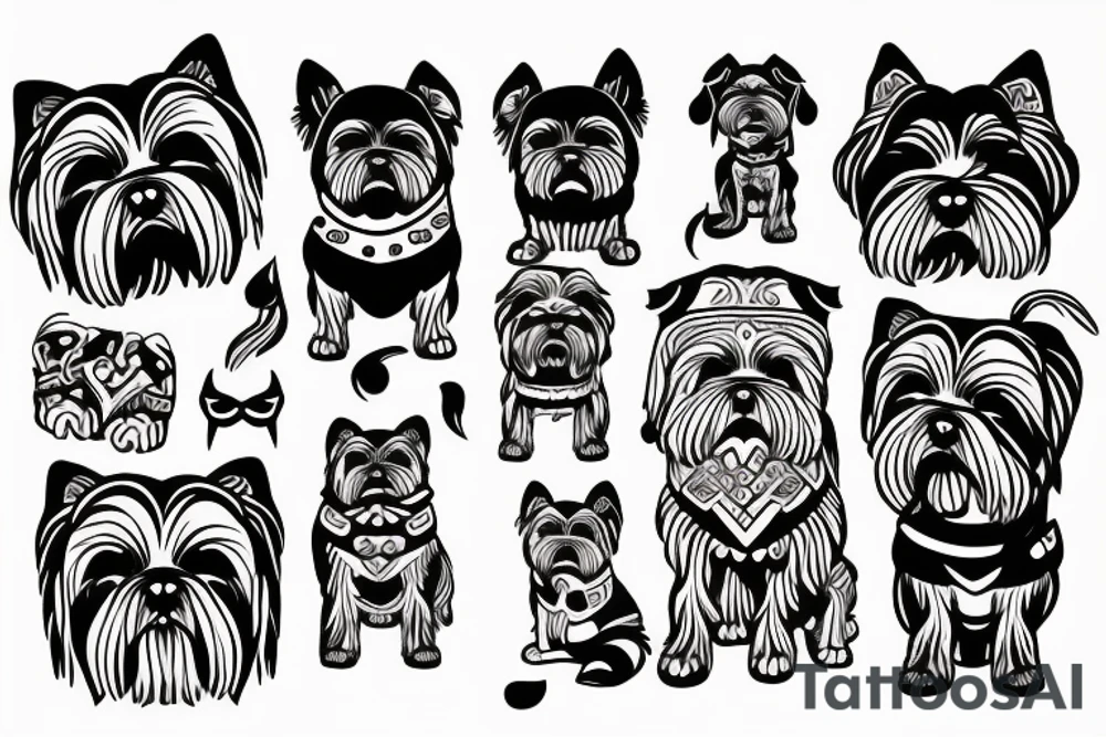 Shi tzu dog tattoo idea