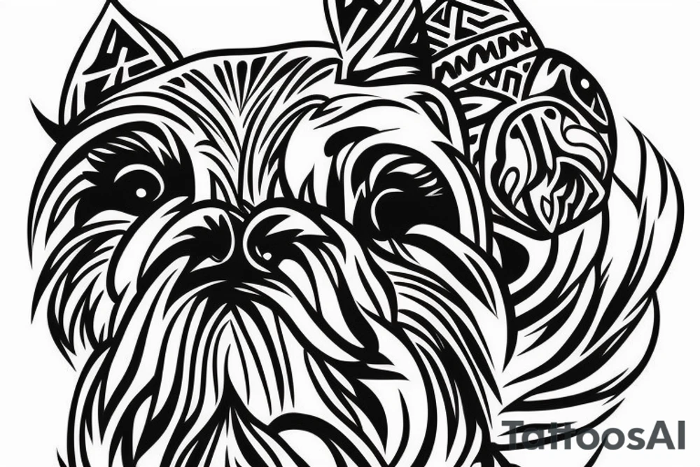 Shi tzu dog tattoo idea