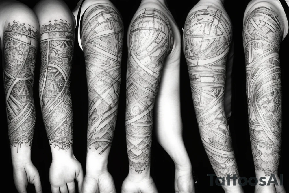 clouds in arm tattoo idea