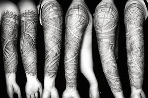 clouds in arm tattoo idea