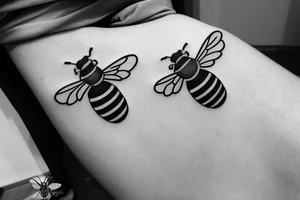 Bees, clouds, and a beehive tattoo idea