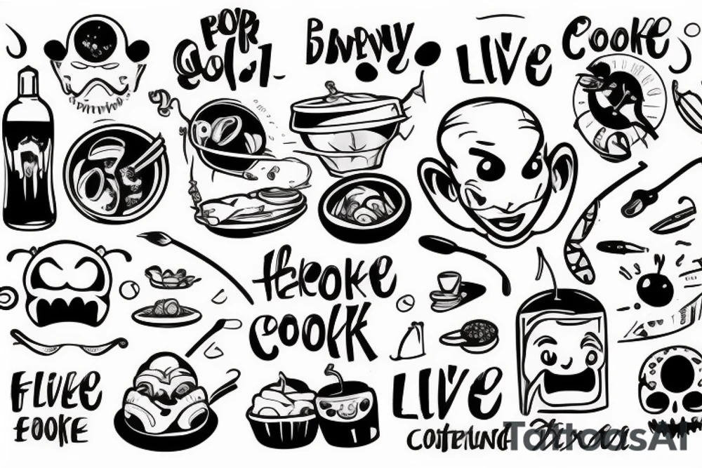 Funny guy who loves to cook tattoo idea