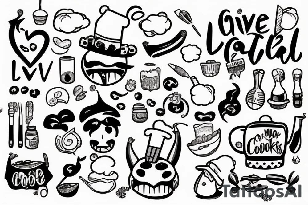 Funny guy who loves to cook tattoo idea