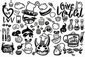 Funny guy who loves to cook tattoo idea