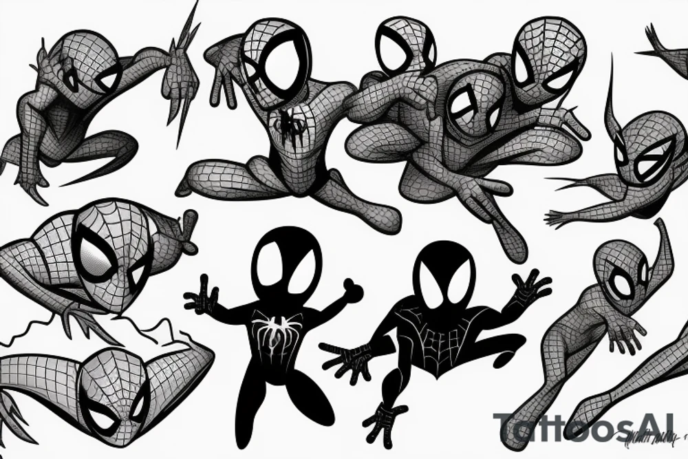 Small Spider-Man tattoo idea
