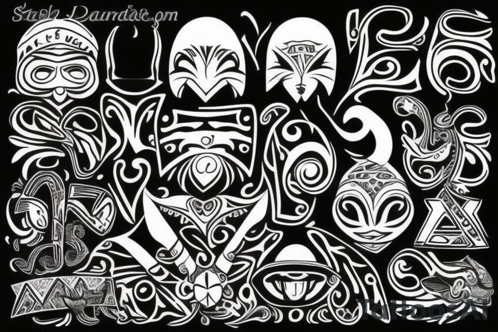 Family with Letter J S L tattoo idea