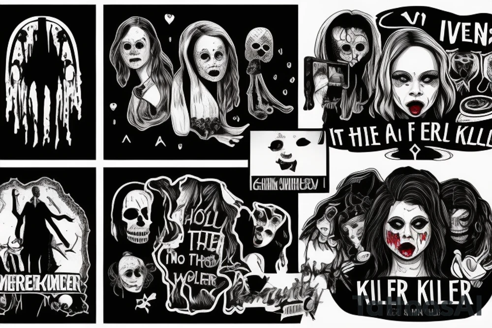 I'm livin' in a horror film
Whеre I'm both the killer and the final girl tattoo idea