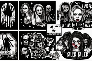 I'm livin' in a horror film
Whеre I'm both the killer and the final girl tattoo idea
