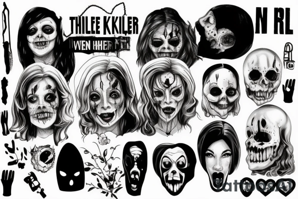 I'm livin' in a horror film
Whеre I'm both the killer and the final girl tattoo idea