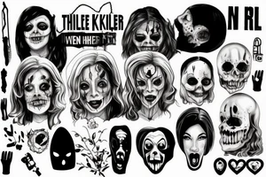 I'm livin' in a horror film
Whеre I'm both the killer and the final girl tattoo idea