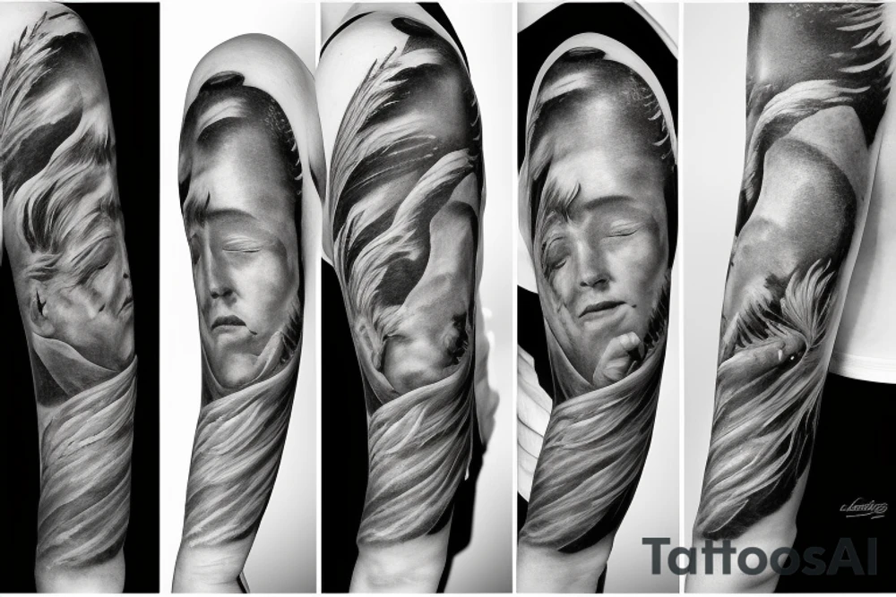 Icarus falling after flying too close to the sun tattoo idea