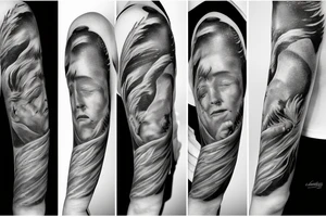 Icarus falling after flying too close to the sun tattoo idea