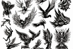 Icarus falling tattoo idea