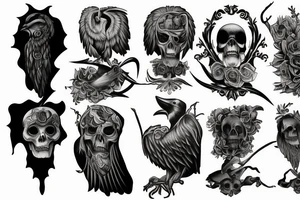 Socrates ravens grim reaper tattoo idea