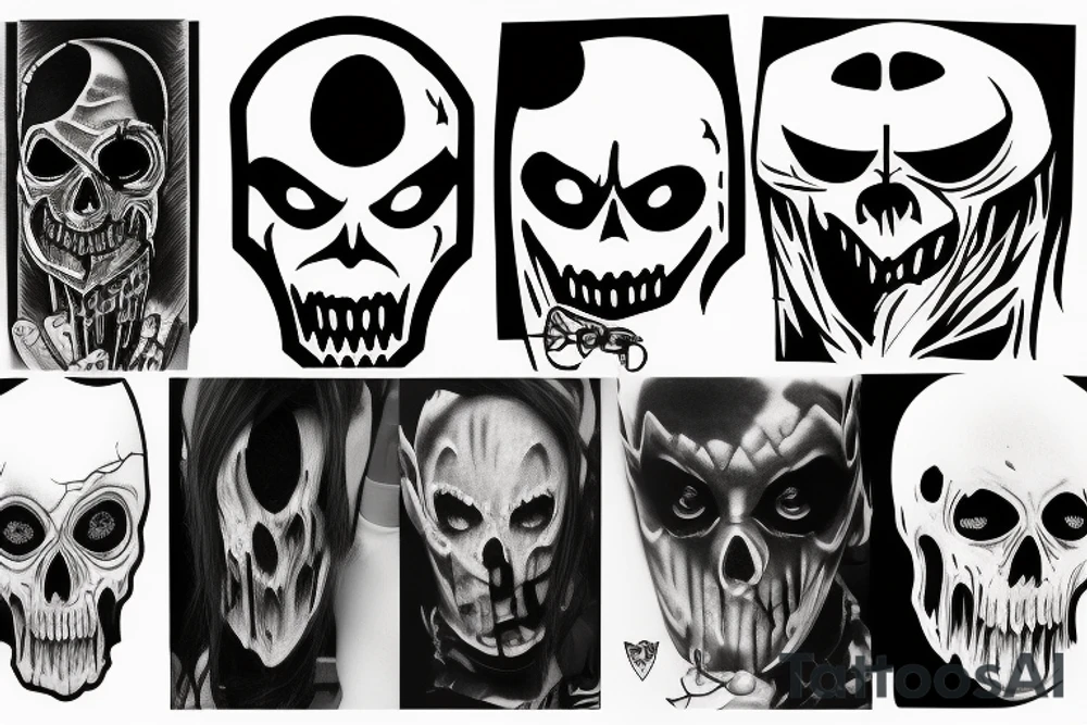 Ghostface horror tattoo idea
