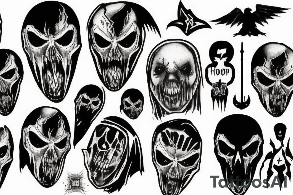 Ghostface horror tattoo idea