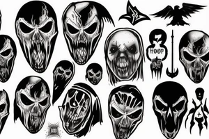 Ghostface horror tattoo idea