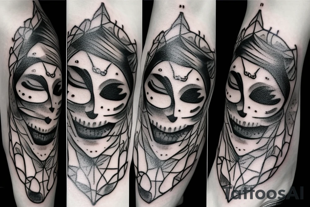 Ghost Face mask tattoo idea