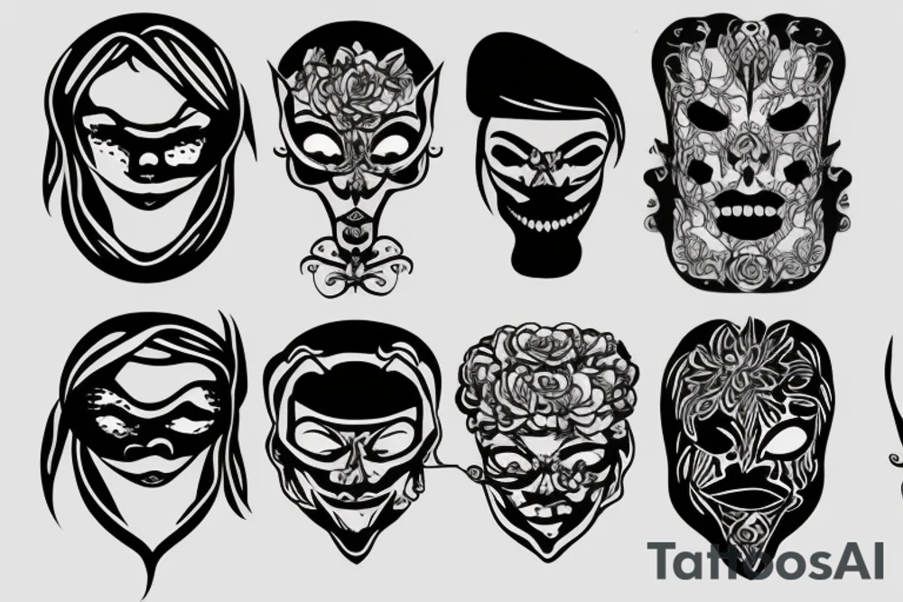 Ghost Face mask tattoo idea