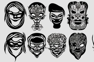 Ghost Face mask tattoo idea