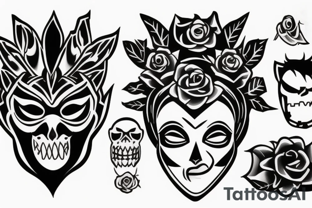 Ghost Face mask tattoo idea