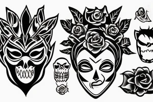 Ghost Face mask tattoo idea