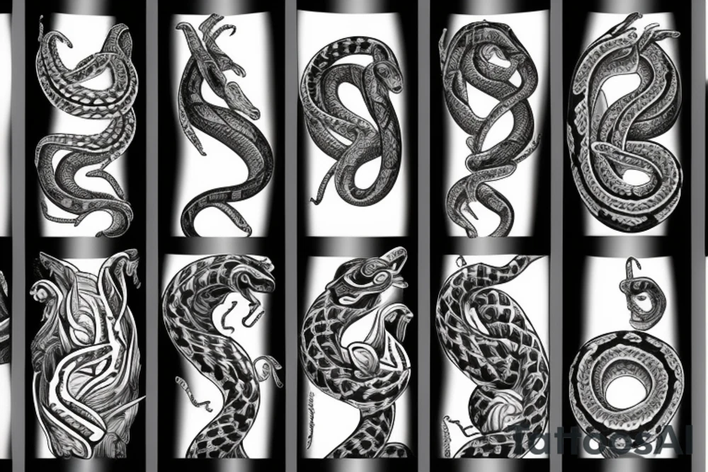 a snake wrapped banana tattoo idea