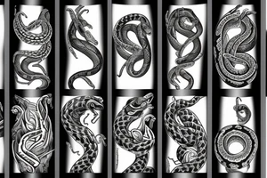 a snake wrapped banana tattoo idea