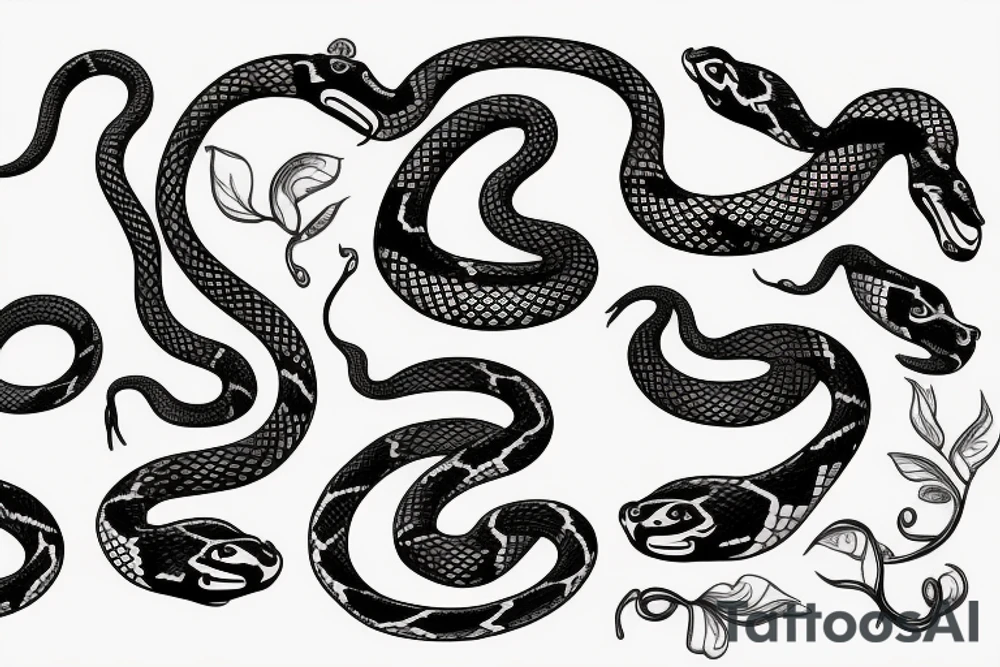 a snake wrapped banana tattoo idea
