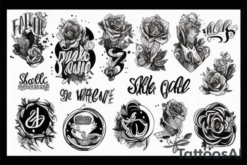 4 life writing tattoo idea