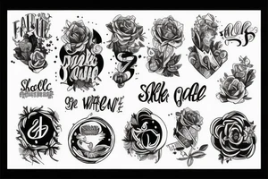 4 life writing tattoo idea