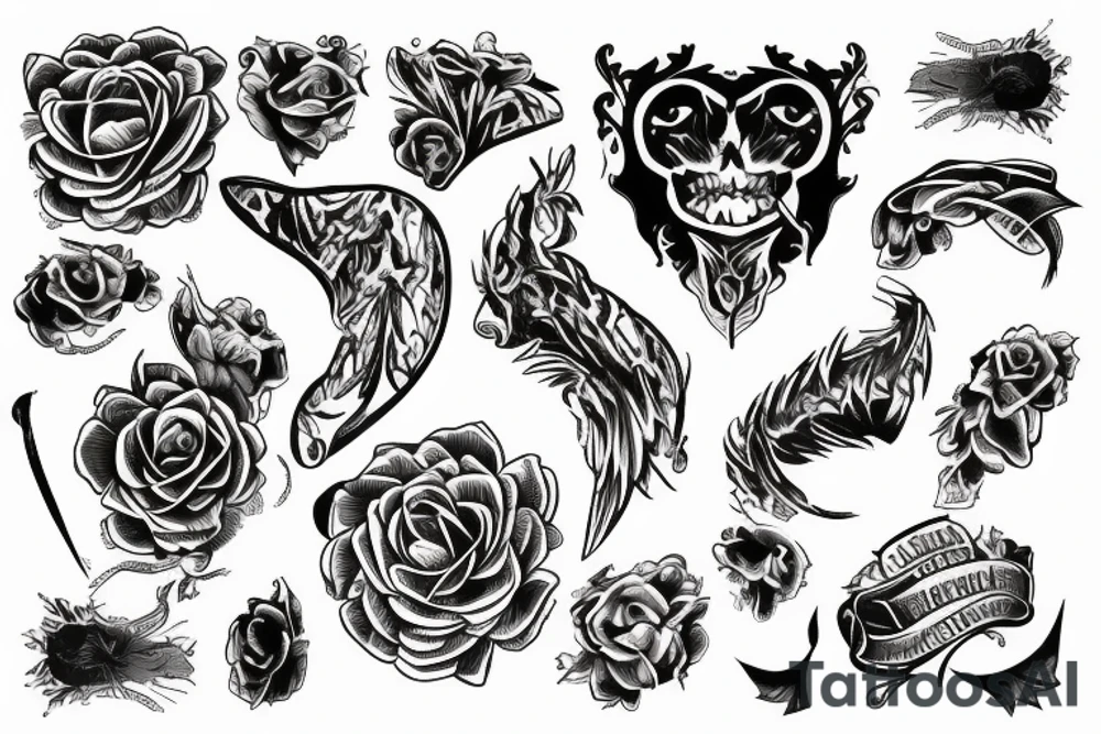 4 life tattoo in font tattoo idea