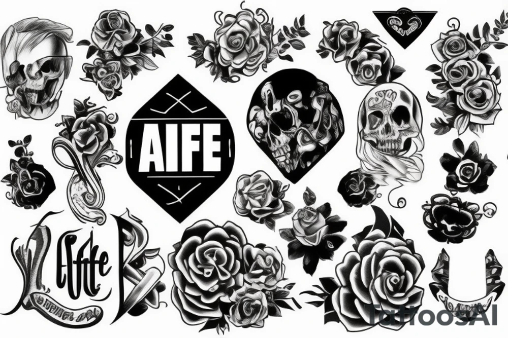 4 life tattoo in font tattoo idea