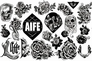 4 life tattoo in font tattoo idea