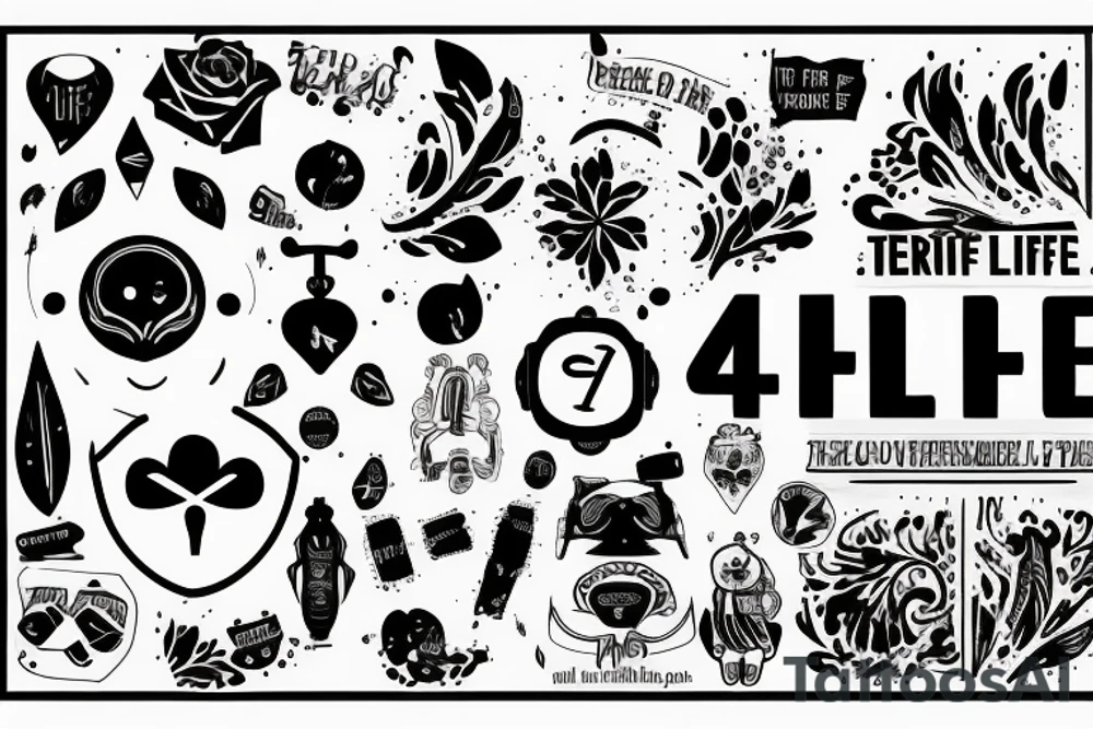 Text that says 4 life tattoo idea