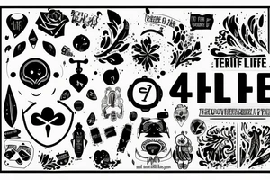 Text that says 4 life tattoo idea