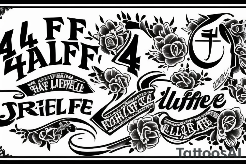 Text that says 4 life tattoo idea