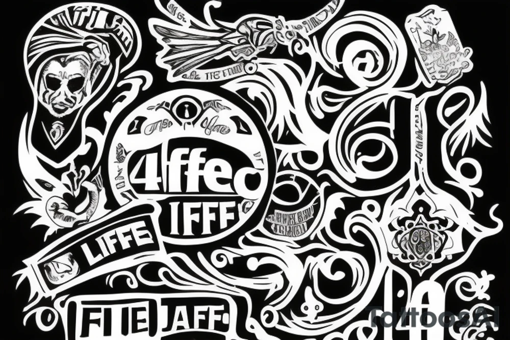 Text that says 4 life tattoo idea