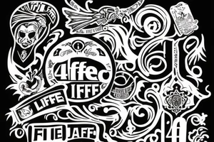 Text that says 4 life tattoo idea