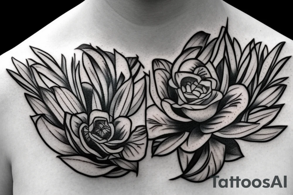 rosemary tattoo going around the neck tattoo idea