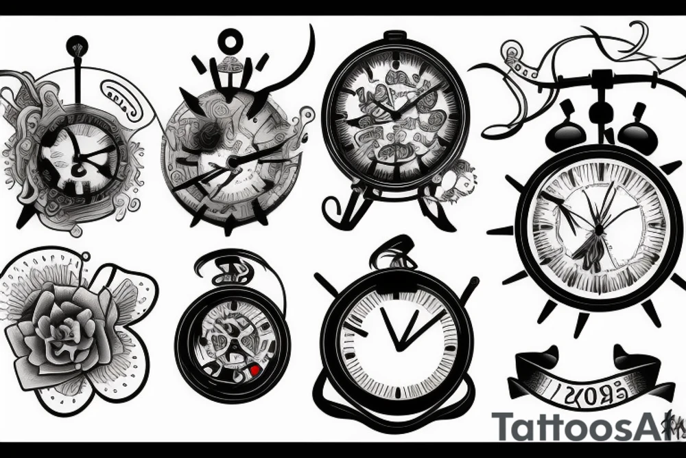 Clocks tattoo idea