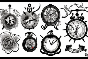 Clocks tattoo idea
