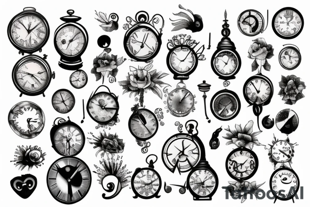 Clocks tattoo idea