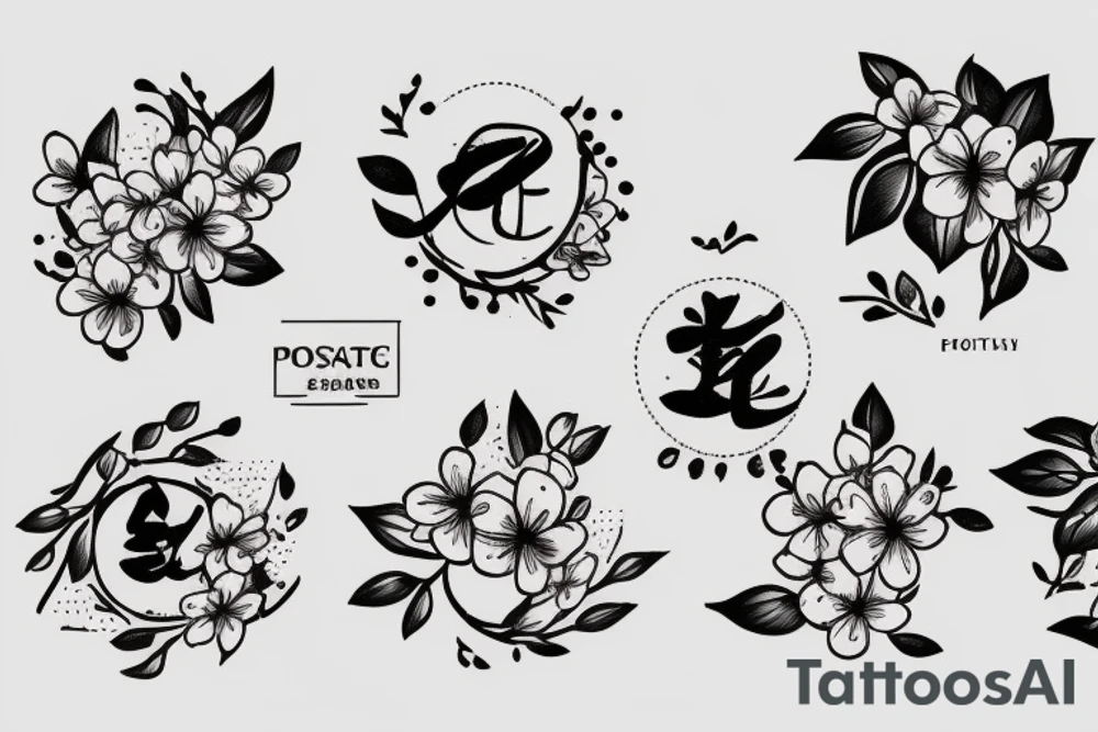 postage stamp with cherry blossoms on it tattoo idea