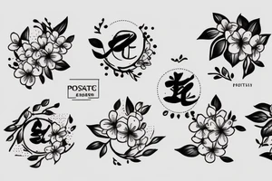 postage stamp with cherry blossoms on it tattoo idea