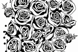 Turn a capital A into a rose with a heart tattoo idea